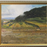 山本 寛 油絵 山里の想い／収穫の頃 F10