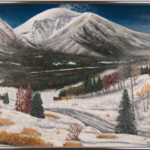 山本 寛 油絵 浅間山 F50