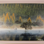 山本 寛 油絵 小田代ヶ原の朝もや F20