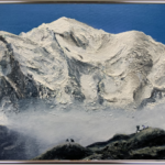 山本 寛 油絵 ユングフラウを望む F10