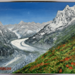 山本 寛 油絵 モンタンヴェールと氷河 F10