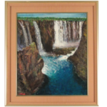 山本 寛 油絵 ビィクトリアの滝 F10