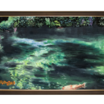 山本 寛 油絵 池の鯉2 M6