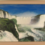 山本 寛 油絵 イグナスの滝 F30