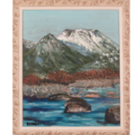 山本 寛 油絵 佐久浅間 F8