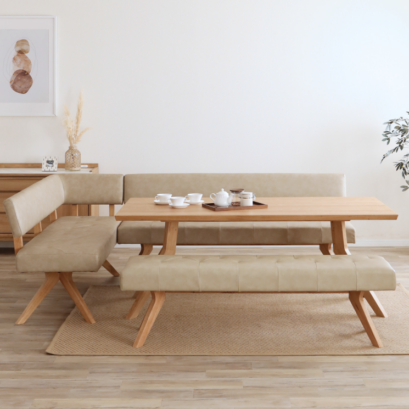 【開梱設置付き】シギヤマ家具  REBEL（ レブル）LDセット｜選べる２カラー（ウォールナット/オーク）｜これ１セットでリビングとダイニングが完成、くつろぎのL字スタイル