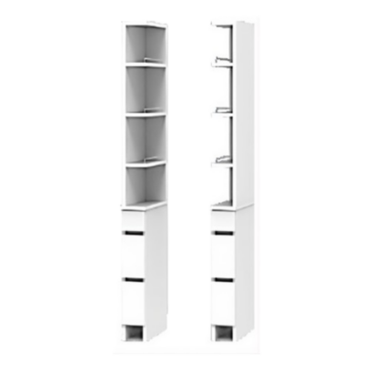 すきまくん 洗面台サイド収納  幅15cm～45cmまで1cm単位でオーダー可能 上台と下台セットは高さ190cm ニーズに寄り添った収納を実現