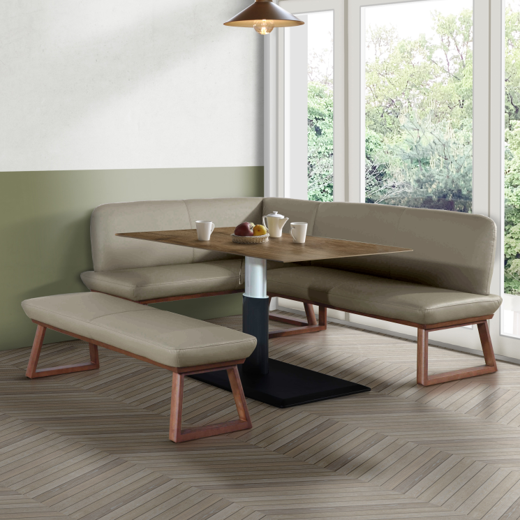 WeDOStyle ダイニング テーブル PERSONA ペルソナ 天板はセラミックプリントガラスで耐熱性、耐久性抜群 バッテリー仕様でどこでも設置が簡単 - 画像 (3)