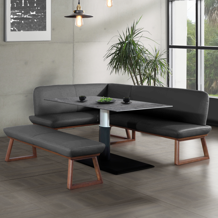 WeDOStyle ダイニング テーブル PERSONA ペルソナ 天板はセラミックプリントガラスで耐熱性、耐久性抜群 バッテリー仕様でどこでも設置が簡単 - 画像 (4)