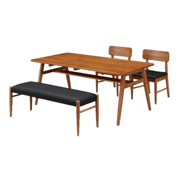 WeDOStyle Mssheri(マシェリ)ダイニングセット|チェア選べる2タイプ|これ1セットでダイニングが完成 - 画像 (2)